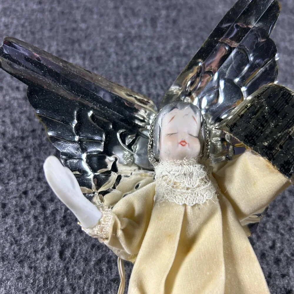 Vintage MCM Angel Christmas Tree Topper or Ornament‎ 1950s 1960s